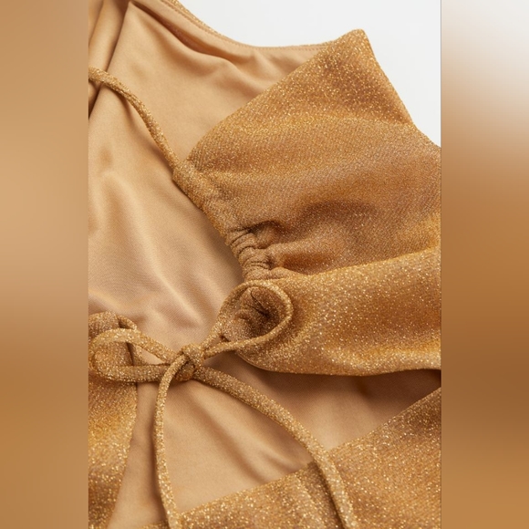 Gold Shimmer Bodycon Dress NWT - Picture 2 of 4